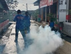 Antisipasi Demam Berdarah Di musim Penghujan , Team Relawan Wak Young Gelar Fogging Di Bagan Deli.