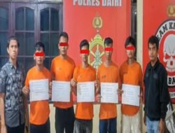 Polres Dairi Amankan 5 Pemuda Pelaku Pengeroyokan Di Lae Parira