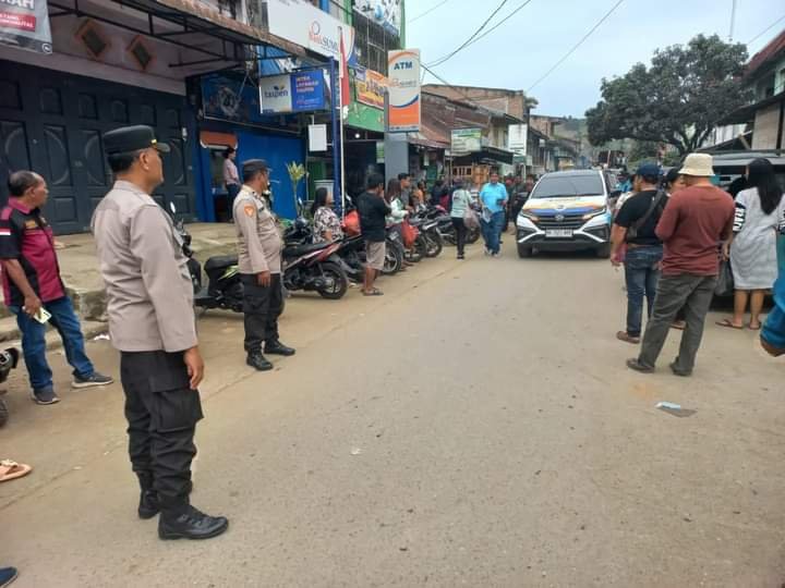 Pengamanan Polres Tanah Karo di Kampanye Paslon Bupati Karo di Tigabinanga