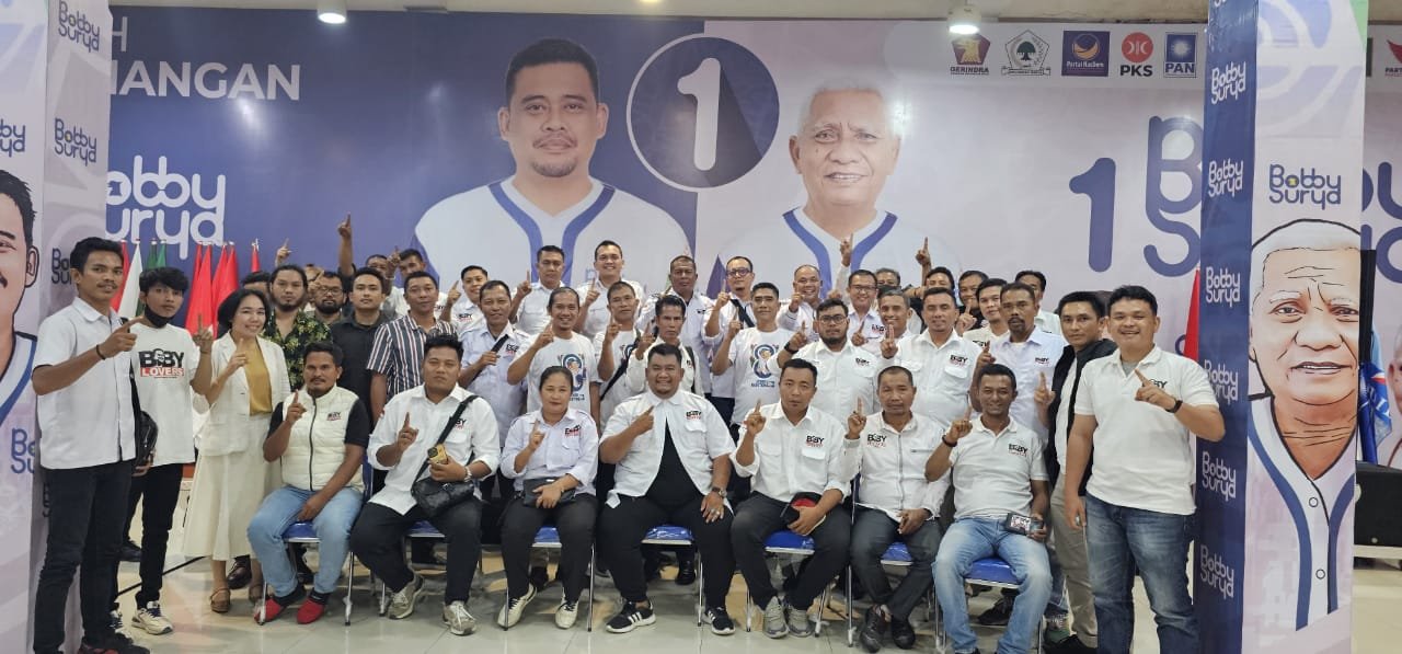 Rapat Persiapan Konsolidasi Deklarasi Akbar, Seluruh Relawan Boby Lovers Se-Sumatera Utara Tiba Di Kantor TKD