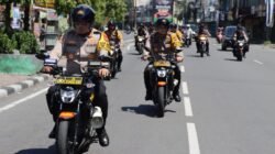 Kapolrestabes Medan dan Pju Patroli keliling Kota Medan Dengan Sepeda Motor,Memastikan Pelantikan Presiden dan Wakil Presiden Aman dan Kondusif di Kota Medan